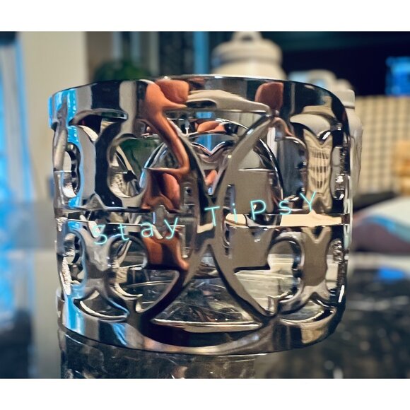 Tory Burch Silver Miller Logo Bangle Bracelet - Picture 4 of 9